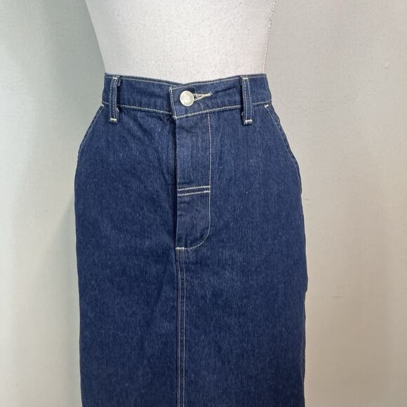 Ralph Lauren Polo Jeans Co. Skirt size 8 Denim Jean Carpenter Pockets A Line - Picture 2 of 9